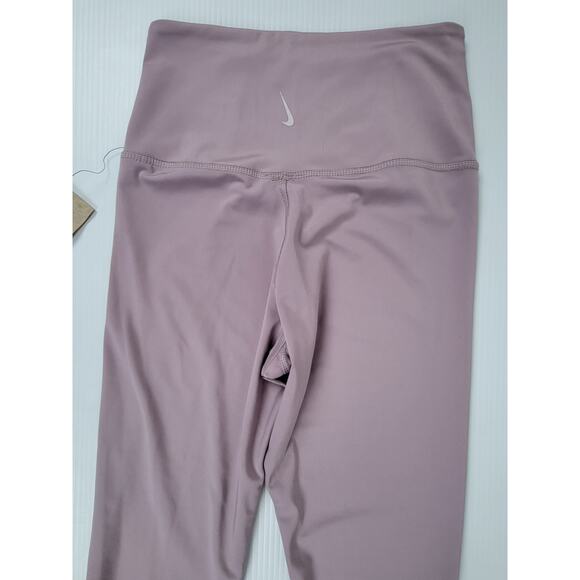 NWT Nike Womens Small Yoga High-Waist 7/8 Cut Out Leggings Purple Plum Fog Gym - Picture 6 of 12